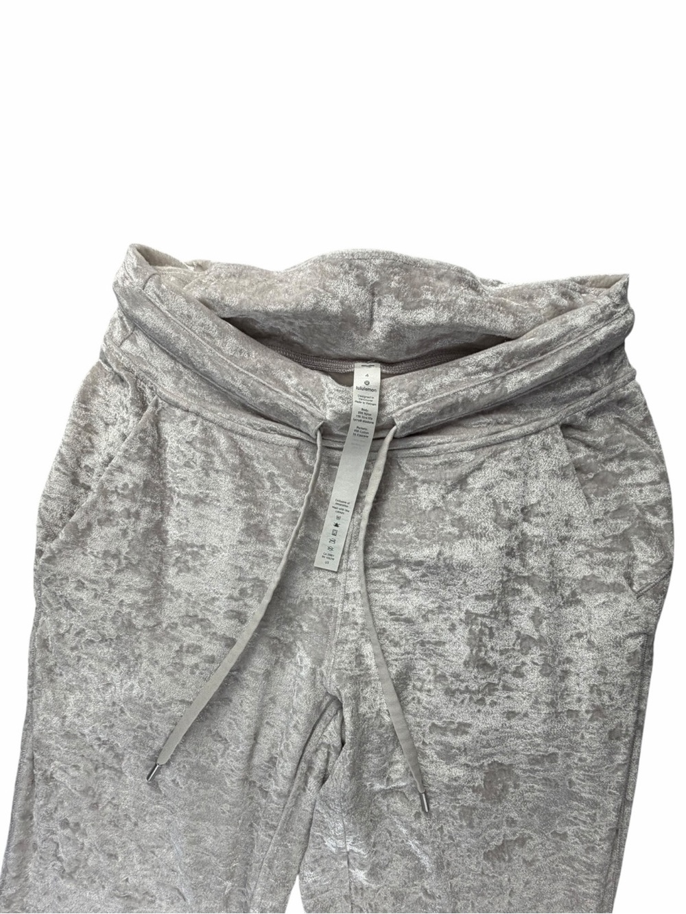 Lululemon Women’s Two Piece Set Crushed Velvet Joggers & Down Crew Neck Size 4 - Picture 4 of 10